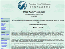 Tablet Screenshot of chenfamilytaiji.com